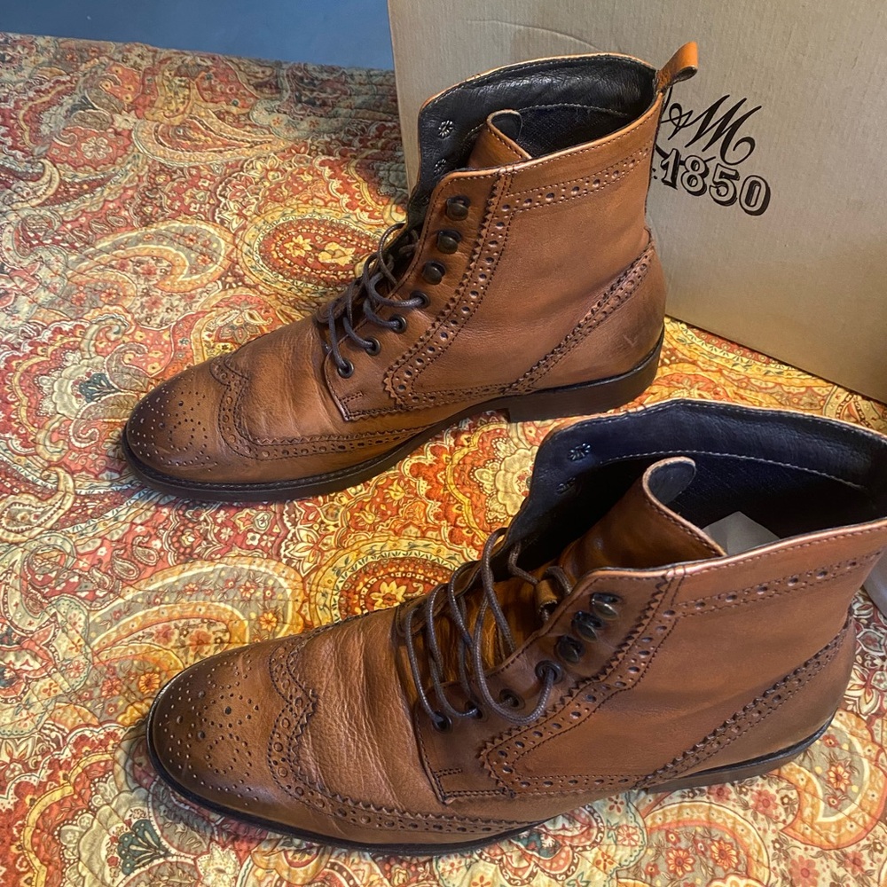 Grenson Men's Brown Leather Brogue Boots